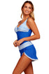 Sexy Blue Summer Fashion 2pcs Tankini Bathing Suit